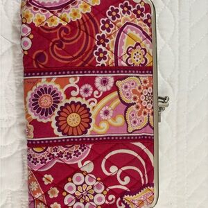 Vera Bradley Pink and Orange Floral Wallet